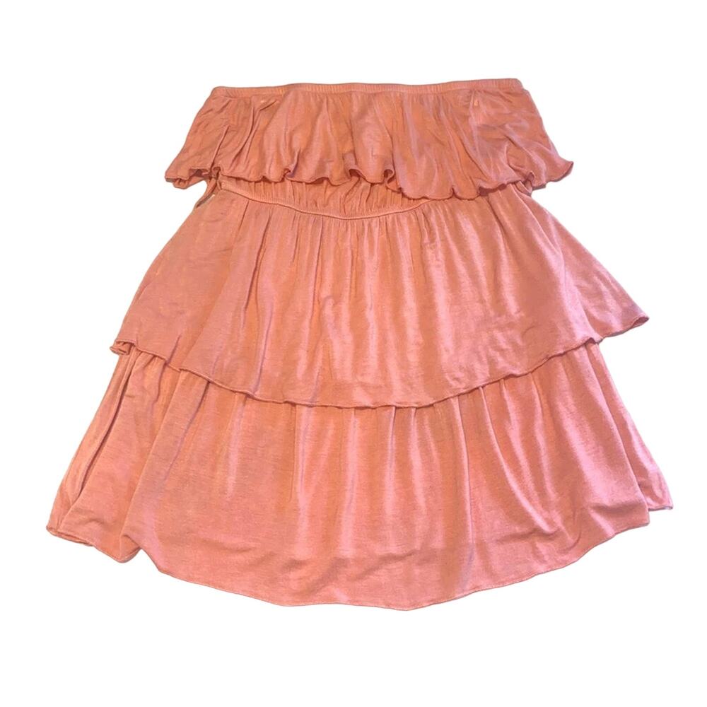 Rue21 Blush Pink Strapless Tiered Blouse